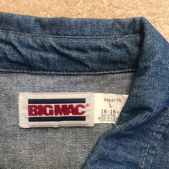Vintage BIGMAC denim button down - Picture 3 of 3